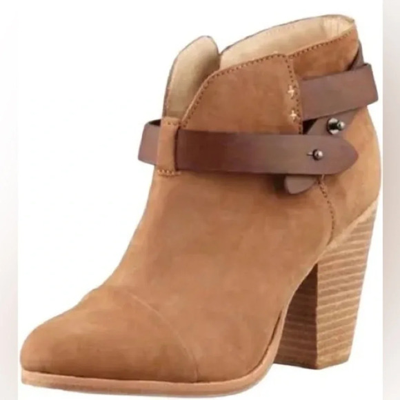 Rag & bone Harlow nubuck cognac and brown bootie - Picture 1 of 10